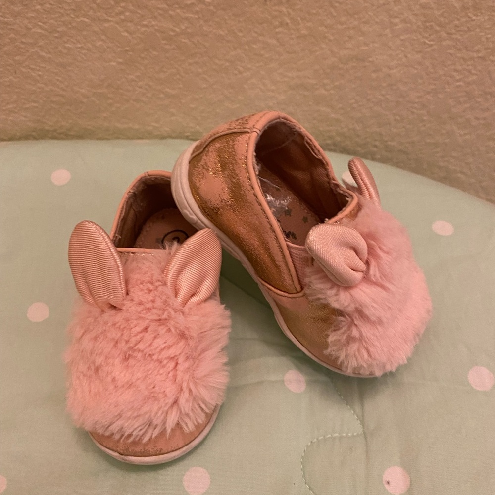 Toddler Baby Pink Cat & Jack Bunny Shoes size 3